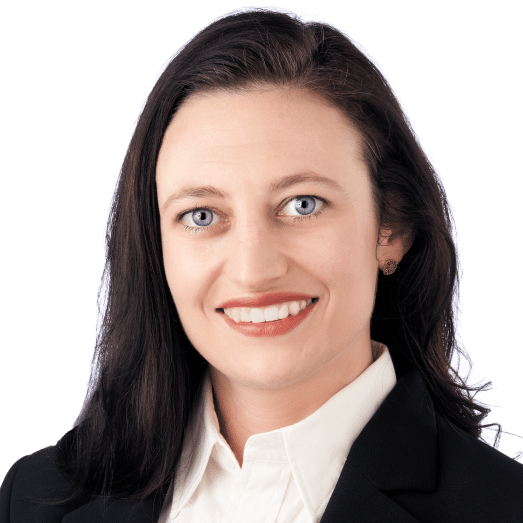 A headshot of associate Lisa Borrelli. She has long black hair and she is wearing a black suit.